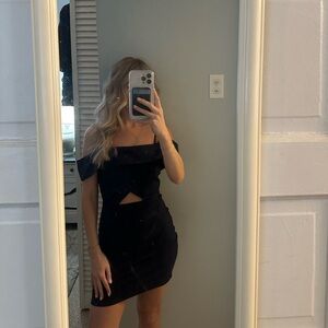 Sugar Lips navy blue mini with cutout